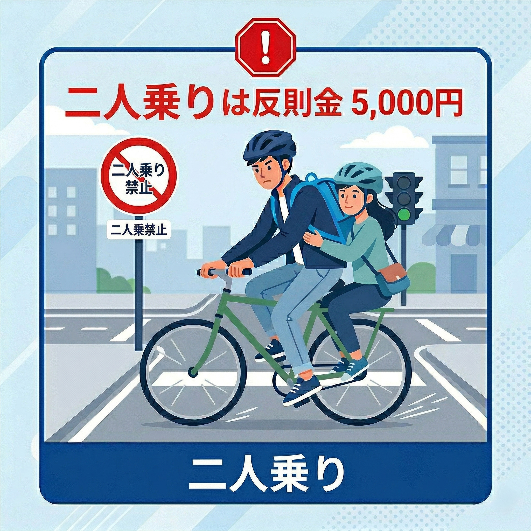 二人乗りのイラスト